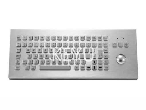 desktop metal keyboard with trackbal