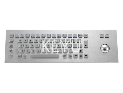 waterproof metal keyboard with trackball